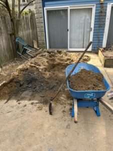 Pile of dirt removed from the city of Somerville MA, 02145